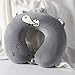 47-B. Cuscino A Forma di U, Cuscino del Collo, Cuscino del Collo, Cuscino del Sonno, Cuscino, Cuscino, Cuscino Carino Carino, Regalo di Compleanno (Color : Gray, Size : B)