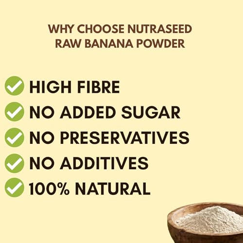 Image of NutraSeed Banana Powder | 250g | Kerala Nendran Bananas | 100% Natural Raw Banana Powder | No Added Sugar or Preservatives