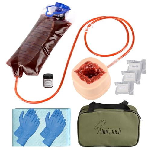 Image of SimCoach Wound Packing Trainer Kit, Stop the Bleeding Kit for Wound Packing Training Demonstration Only, Bleed Control Kit for Medical Education