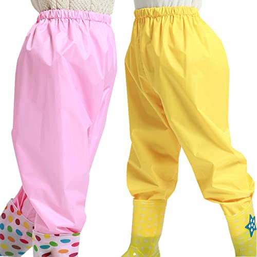 Kids Waterproof Puddle-Dry Rain Pants for Toddlers Solid Raining Trouser Girls Boys Dirty Proof Mud Pant Rain Suits2