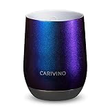 Carivino Luxury Wine Tumbler with Ceramic Interior, Genuine Cork Base & Tritan Lid, Advanced Stainle
