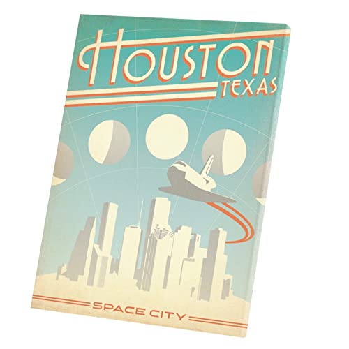 Poster Houston Texas style art deco pour sublimer un salon ou un bureau