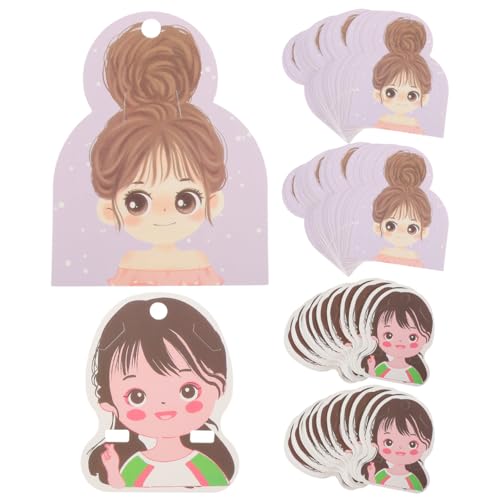 Cartes en papier kraft STOBOK anti-emmêlement pour rangement de pinces et nœuds cheveux - 2
