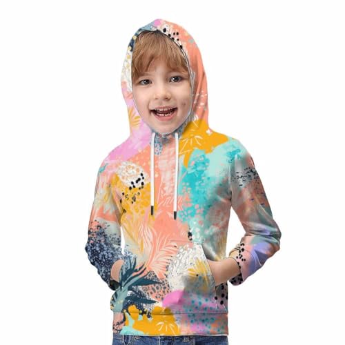 Pull imprimé fleurs 3D idéal pour le collège et le sport - 5