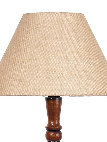 Image of Devansh Beige Jute Conical Wooden Floor lamp -23