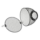 habitat abat jour blanc Esthétique épurée : orné d’un abat-jour en fer forgé au travail artisanal, le couvercle en maille offre un style raffiné, s’harmonisant avec les accessoires modernes pour terrariums tout en une sécurité optimale. abat-jour anti-brûlure pour lézards et protection contre les brûlures