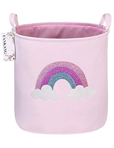 FANKANG Storage Basket,Nursery Hamper Canvas Laundry Basket Foldable with Waterproof PE Coating Storage, Office, Bedroom, Clothes,Toys (Rec-Car)
