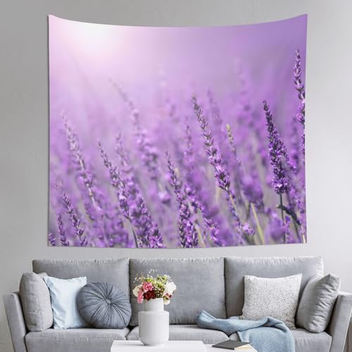 Tapisserie murale pour chambre EdWal textile lavande pour masquer un mur nu