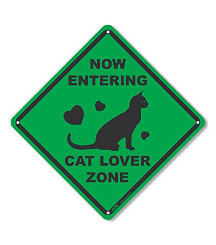 Panneau aluminium Cat Lover Zone 25,4 cm le cadeau idéal pour fan de chat