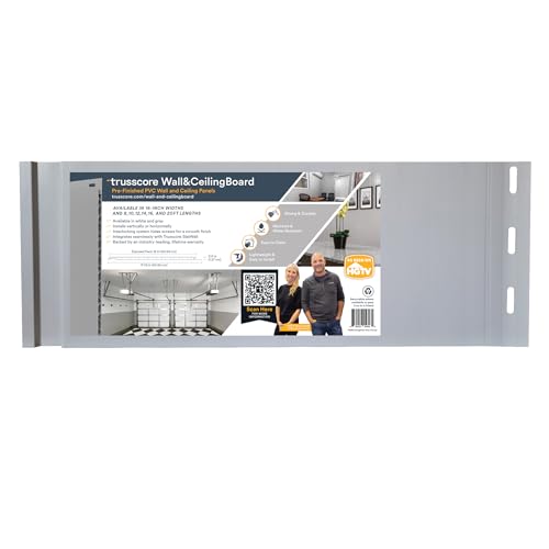 Trusscore Wall&CeilingBoard, 16' Wide Panel - Sample (Gray)