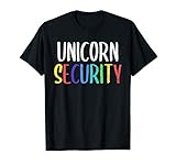 Halloween Dad Mom Daughter Adult Costume, Unicorn Security T-Shirt