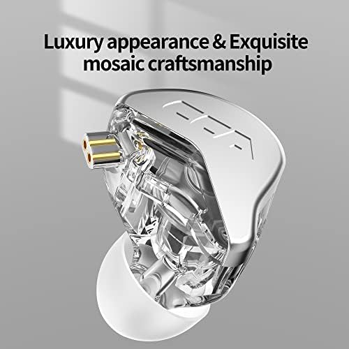 CCA Kulak Monitörü Kulaklıklarında CRA, Ultra İnce Diyafram Dinamik Sürücü IEM Kulaklıklar, Net Ses ve Derin Bas, Şarkıcı Müzisyenler Davulcular DJ için Dolaşmayan Çıkarılabilir Kablo ile Kablolu Oyun - Görsel 4