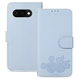 Qribo【Google Pixel9a 用手帳ケース】Google Pixel 9a ケース 手帳型 Pixel9aカバー 優しさ 美しい 漫画のキャラクター ハンドメイド 簡約風 Pixel 9a カバー グーグルピクセル9aケース 精密なデザイン 携帯カバー スタンド機能 薄型 財 折り畳み式 ライトブルー