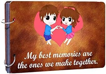 Studio Shubham Wooden My Best Memories Photo Album (26cmx16cmx4cm)
