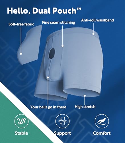 Separatec Mens Underwear Rayon Made from Bamboo Underwear Men, 3.5-Inch Legs Breathable Trunks for Men, 3-4 Pack3