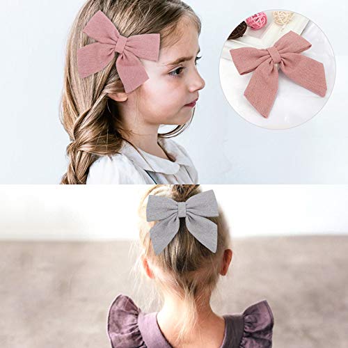 12 Pcs Baby Girls Hair Bows Clips 4.5 Inch Alligator Clips Tiny Barrettes Accessories For Fine Hair Infants Toddler Kids #TOP3