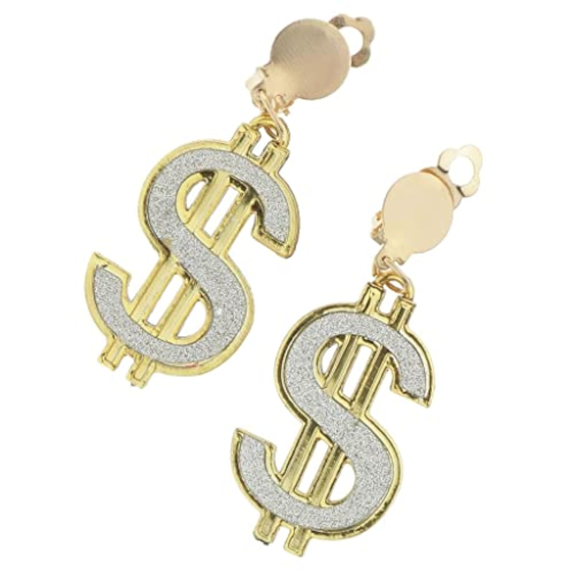 PVC Dollars Earrings Costume Party Accessory