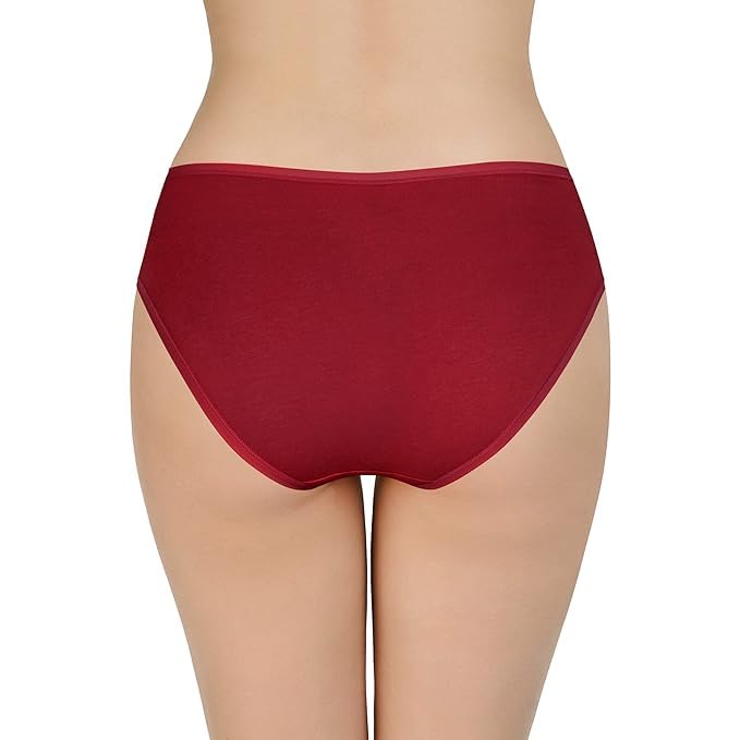 Image of LOURYN KOULYN Solid Low Rise Cotton Bikini Panty Pack(Pack of 3)