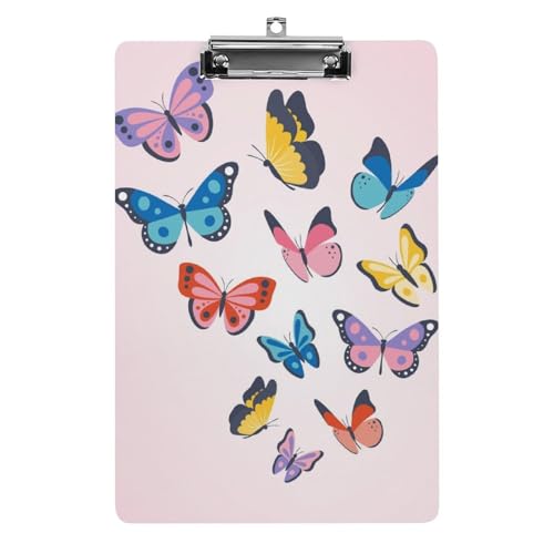 Porte-bloc format A4 Papillon De Couleur support écriture pince métallique bureau