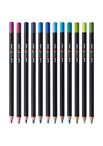 POSCA KPE-200 Oil and Wax Colouring Pencils. Premium Tough Nib for Arts and Crafts. Multi Surface Use On Wood, Fabric, Paper - Image 2