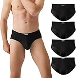 BAMBOO COOL Men's Underwear Briefs Coverd Waistband Comfort Soft Underwear with Contour Pouch Briefs...