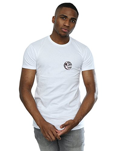 Star Wars Men's Death Star Chest Print T-Shirt White Small