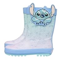 Disney Stitch Kids Wellies Officially Licensed Blue PVC Rain Boots with 3D Ears - Wellies 30228 Stitch Hanley 10 UK CH