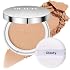 Mineral Powder Foundation with SPF 30+, 4-in-1 Mineral Sunscreen Pressed Powder for Face, Concealer & Finishing Compact Powder Makeup, Light-to-Medium Full Coverage, Matte Oil Control#1 Medium