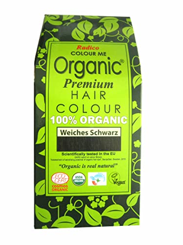 Radico Colour Me - Tinte orgánico para el pelo para plantas, color negro suave, hecho de hierbas ayurvédicas, sin amoniaco ni peróxido de hidrógeno, también para cabellos grises, 400 g