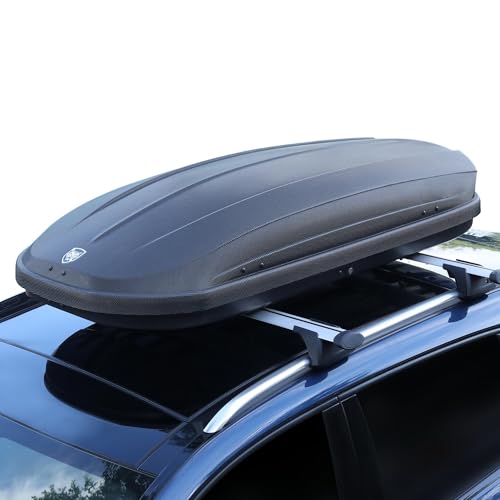 Rooftop Cargo Box Carrier 390L, Hard Shell Roof Box for Roof Rack, 14 Cu Ft Luggage Storage with...