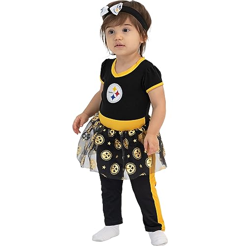 Image of MODERN HERO NFL Officially Licensed One-piece Bodysuit with Mesh Skirt, Leggings and Matching Headband