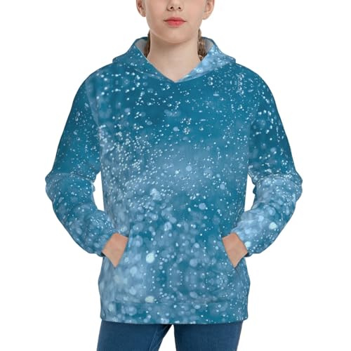 Air Bubbles in Water Kids Pullover Hoodies Boys Sweatshirts Girls Athletic Clothes with Pocket