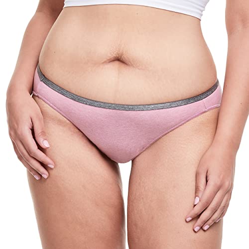 Image of Hanes Women's Stretch Cotton Moisture-Wicking Bikini Underwear Value Pack, Smoothing Bikini Panties 10-Pack (Colors May Vary)