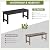 Outdoor Benches Weatherproof, 2-Person Poly Lumber Garden Bench, Black