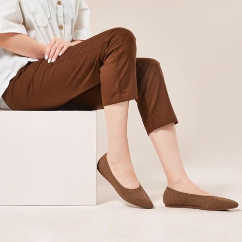 Image of Frank Mully Womens Pointed Toe Flats Knit Dress Shoes Comfort Women Shoes Softable