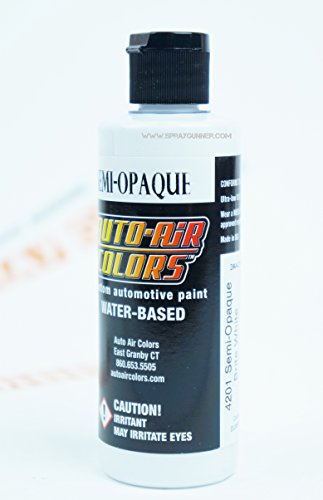 Createx Auto-Air Colors 4oz Semi-Opaque Brite White 4201 Custom Airbrush Paint. by SprayGunner