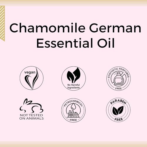 Image of Aroma Treasures Chamomile German Essential Oil - Pure and Natural Aromatherapy Oil for Relaxation and Skin Care - 10ml Bottle