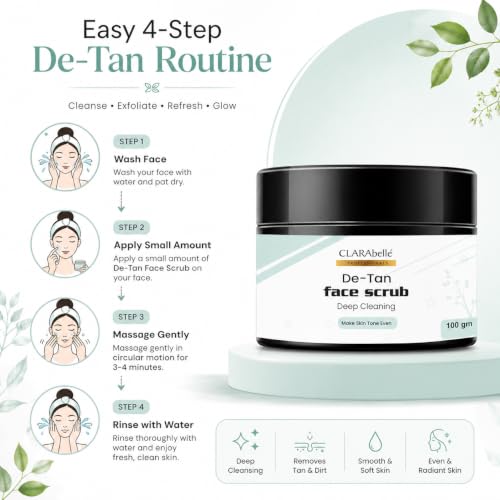 Image of Tan Removal Face Scrub (100gm) | Blackhead, Whitehead Remover, Dead Skin Remover, Detan Pack