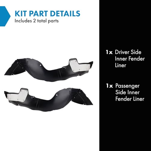 Image of TRQ Inner Fender Liner Set Compatible with 2013-2017 Hyundai Elantra GT HY1248157 HY1249157