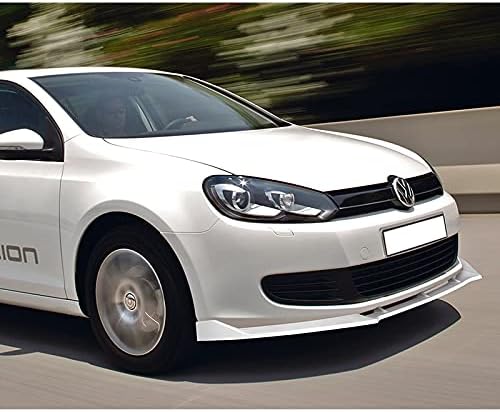 3pcs Front Bumper Lip Fit for Compatible with 2010-2013 Volkswagen Golf 6, Splitter Trim Protection Spoiler Sport-Style, Air Dam Chin Body Kit Splitter, ABS (Painted White)