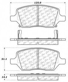 Centric 102.10930 C Tek Semi Metallic Brake Pads with Shims