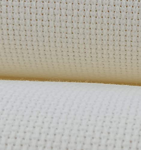 Image of KCS 4 /6 pc of 12 inch x 18 inch 18CT Counted Cotton Aida Cloth Cross Stitch Fabric (4 pc, Cream)