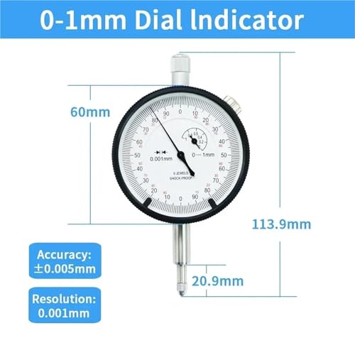 Calibrador digital indicador de carátula precisión 0.001mm miniatura 2