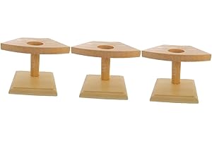 Cabilock 3pcs Wooden Ice Cream Stand Versatile Storage Rack