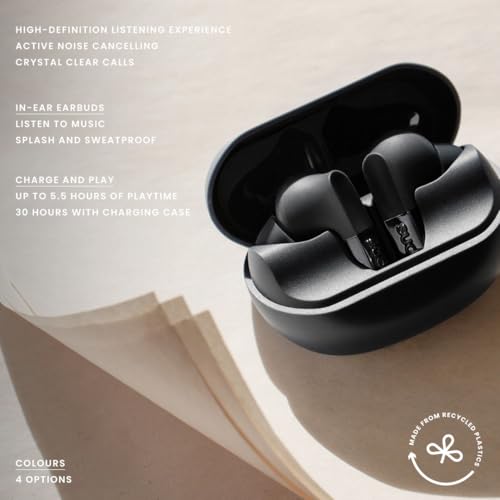 Image of sudio N3 Pro Wireless Earbuds - Active Noise Cancelling (ANC), 30-Hour Playtime, Sweat & Splashproof, Eco-Friendly Design with Recycled Materials, Comfortable Fit, Premium Metallic Finish (White)