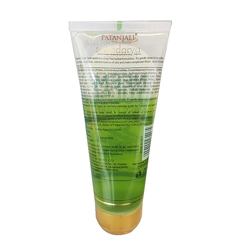 Image of Patanjali Ayurved Limited Saundarya Neem Tulsi Face Wash, 100g