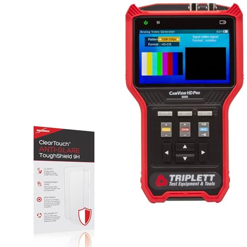 BoxWave Screen Protector Compatible with Triplett 8065 CamView HD Pro - ClearTouch Anti-Glare ToughShield 9H (2-Pack), Anti-Glare 9H Tough Flexible Film Screen Protector