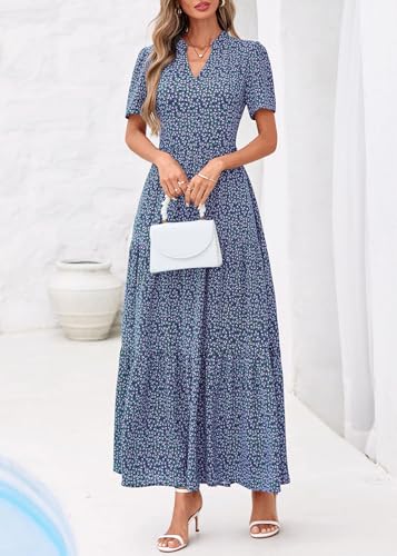 Image of KIRUNDO Womens Floral Boho Flowy Maxi Dress