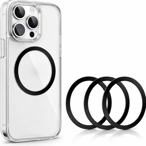Image of Universal Metal Ring Sticker for Wireless Charging Alignment | Non-Magnetic Metal Ring (No Magnet Inside) | Ultra-Thin 0.4mm | for iPhone, Samsung & Android Phone Covers (3)