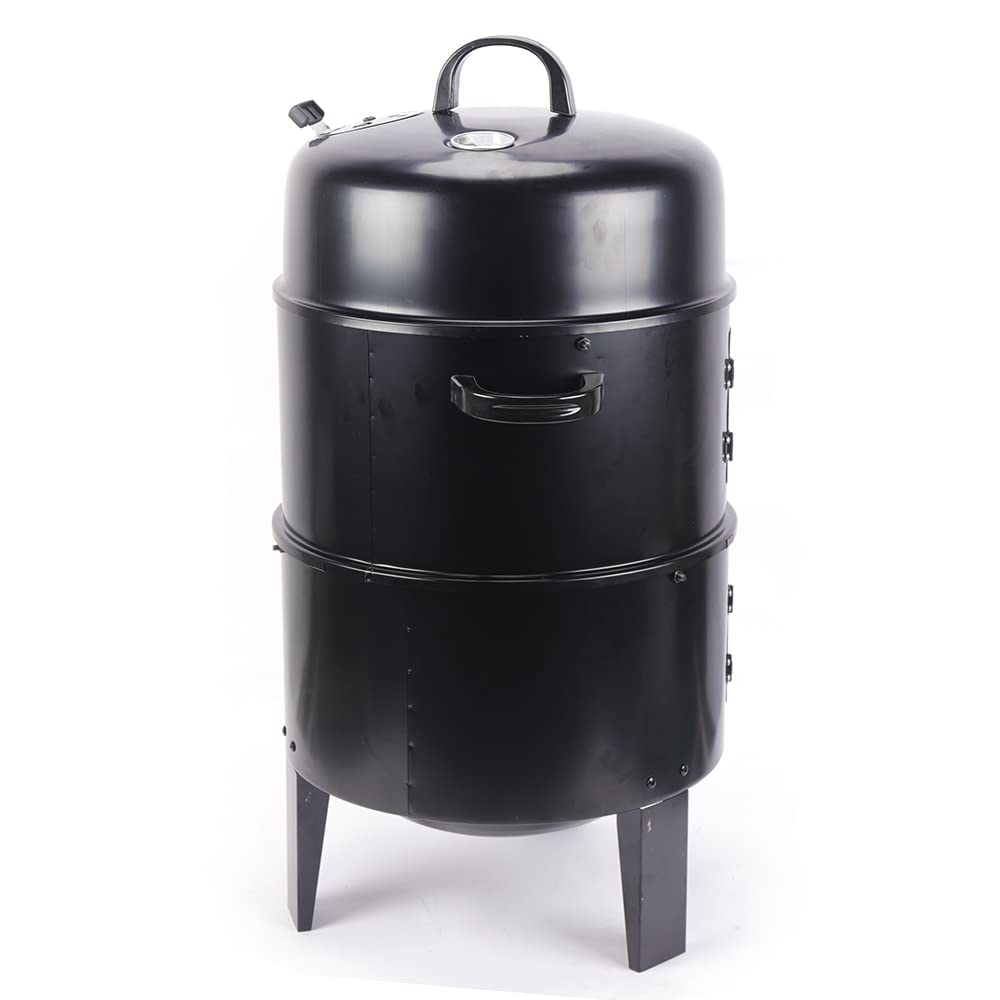 Barilotto per affumicatura, 40 cm, 3 in 1, spessore del vento regolabile, boccetta per barbecue, affumicatore, affumicatore, barbecue a carbonella, barbecue a carbonella, barbecue a carbonella,